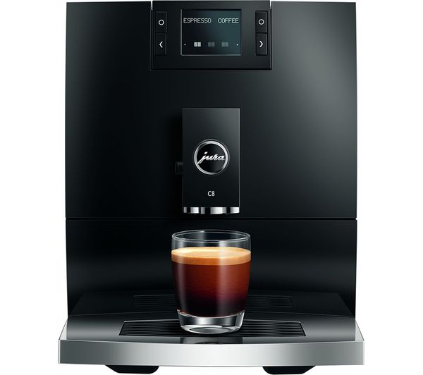 JURA C8 Smart Bean to Cup Coffee Machine - Piano Black