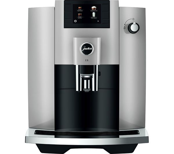 JURA E6 Bean to Cup Coffee Machine - Platinum