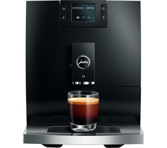 JURA C8 Smart Bean to Cup Coffee Machine - Piano Black